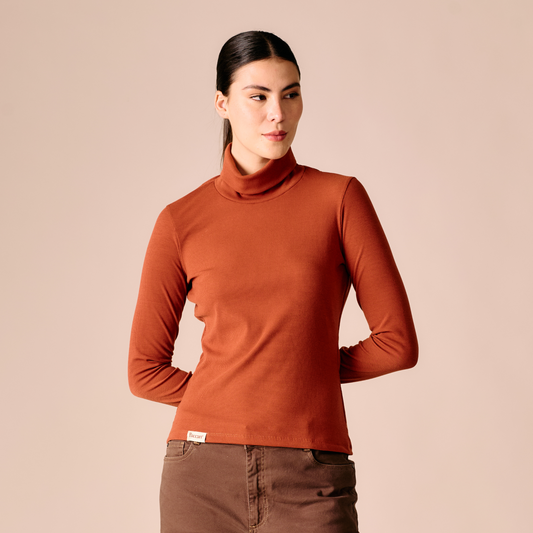 JERSEY CUELLO TORTUGA - TERRACOTA